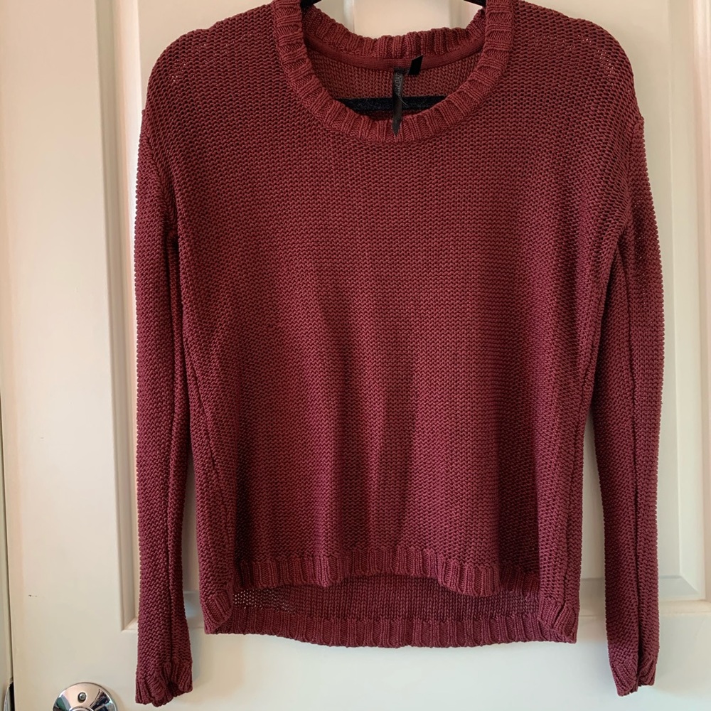 Full Tilt Burgundy Knit Sweater Size XS